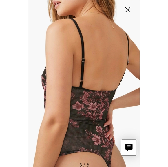 NWT Intimately FP Floral Mesh Bodysuit - Picture 4 of 10